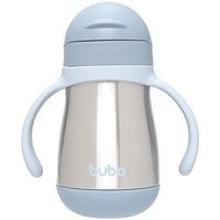 Copo Térmico Inox Parede Dupla com Alça Azul 270ml (18m+) - Buba