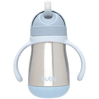 Copo Térmico Inox Parede Dupla com Alça Azul 270ml (18m+) - Buba