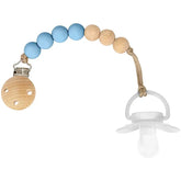 Prendedor de Chupeta em Silicone e Bambu Azul - Buba