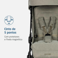 Carrinho Eva³ Luxe Twillic Truffle Trio Isofix 360 Maxi Cosi
