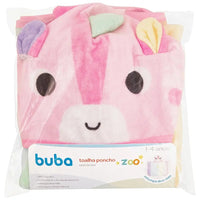 Toalha Poncho atoalhado BubaZoo Unicórnio (1+) - Buba