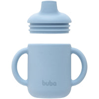 Copo de Transição em Silicone com Alça Azul 120ml - Buba