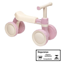 Bicicleta de Equilíbrio com Som Rosa - Buba