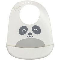 Babador com Cata-migalhas de Silicone Gumy Off White (3m+) - Buba
