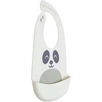 Babador com Cata-migalhas de Silicone Gumy Off White (3m+) - Buba