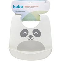 Babador com Cata-migalhas de Silicone Gumy Off White (3m+) - Buba