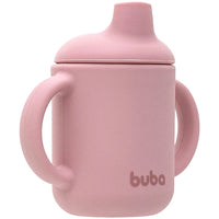 Copo de Transição em Silicone com Alça Rosa 120ml - Buba
