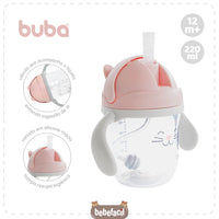 Copo com Alça Removível Gatinha Rosa 220ml - Buba