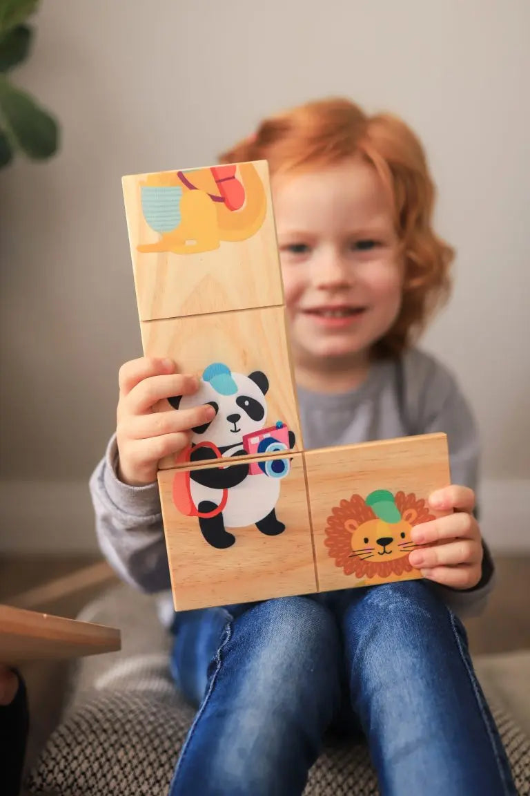 Dominó Gigante de Madeira Animais newart