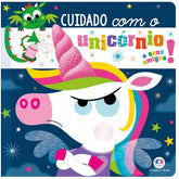 Livro Toque e sinta Cuidado com o unicórnio e seus amigos!