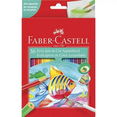Lápis de Cor Aquarelável 36 Cores Com Pincel - Faber-Castell