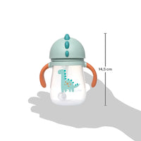 Copo com Canudo Anticólica Dino Verde Buba