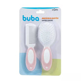 Kit Escova e Pente Rosa Buba