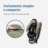 Carrinho Eva³ Luxe Twillic Truffle Trio Isofix 360 Maxi Cosi