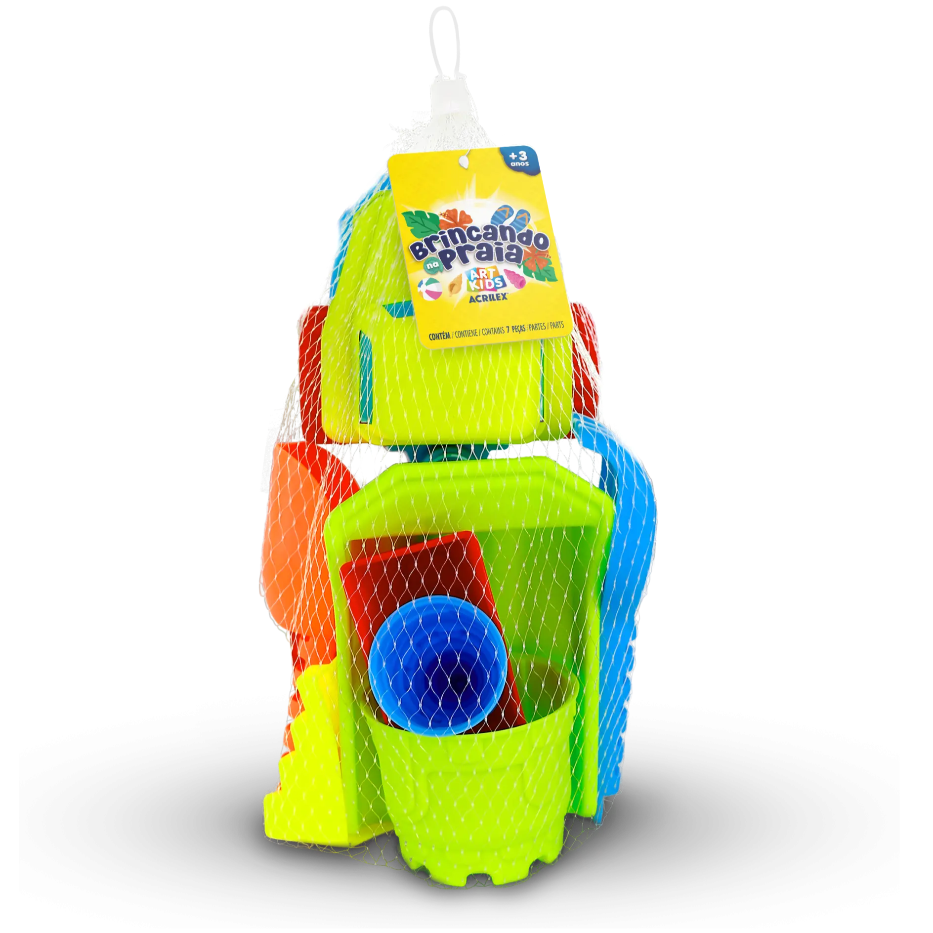 Caminhão infantil de brinquedo Brincando na Praia, ideal para brincar na areia e transportar areia ou brinquedos