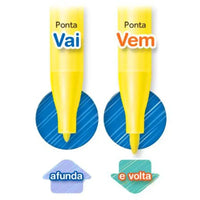 Caneta hidrográfica 36 cores, Vai e Vem - Faber-Castell