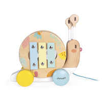 Caracol musical montável para passear com rodinhas – Janod
