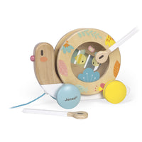 Caracol musical montável para passear com rodinhas – Janod