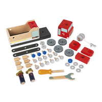 Caminhão de bombeiros com 45 peças brico kids – Janod