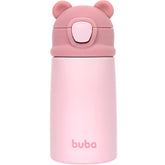 Garrafa Térmica Inox Parede Dupla Ursinho Rosa 320ml - Buba