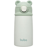 Garrafa Térmica Inox Parede Dupla Ursinho Verde 320ml - Buba