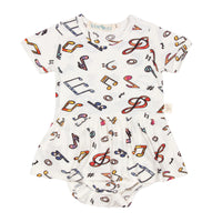 Body Vestidinho Notas Musicais - Trend4Kids