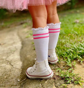 Meia Rendinha College Pink - Cantarola