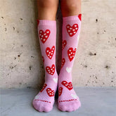 Meia Coração Rosa Cantarola