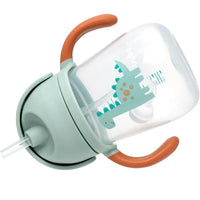 Copo com Canudo Anticólica Dino Verde Buba