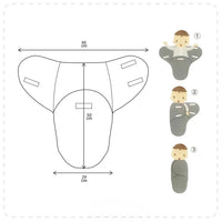 Cobertor de vestir para bebê Baby Super Soft Cinza  - Buba