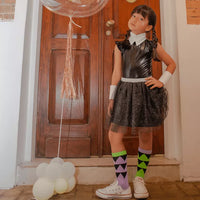 Gola e Bracelete Vandinha Branco Halloween - Minibossa