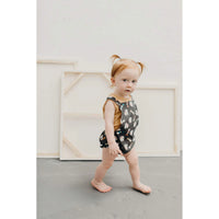 Romper Jardineira Vintage Bebê Aquarela - Trend4Kids