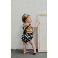 Romper Jardineira Vintage Bebê Aquarela - Trend4Kids
