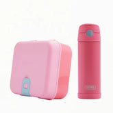 Kit Completo Thermos: Lancheira Bento Box + Garrafa Funtainer Coral - Thermos