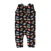 Macacão Regata Infantil Fitas Cassete Preta - Trend4kids