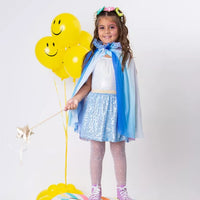 Saia Brilho Doce Paetê Azul bebê - Minibossa