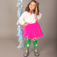 Saia Tule Pompom Pink - Minibossa