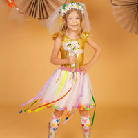 Saia Tule Pompom Off White - Minibossa