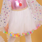 Saia Tule Pompom Off White - Minibossa