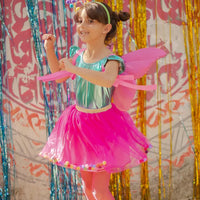 Saia Tule Pompom Pink - Minibossa