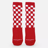 Meia Quadriculada Vermelho - Cantarola