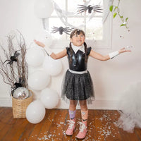 Gola e Bracelete Vandinha Branco Halloween - Minibossa