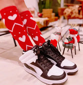 Meia Vermelha Coração Cantarola