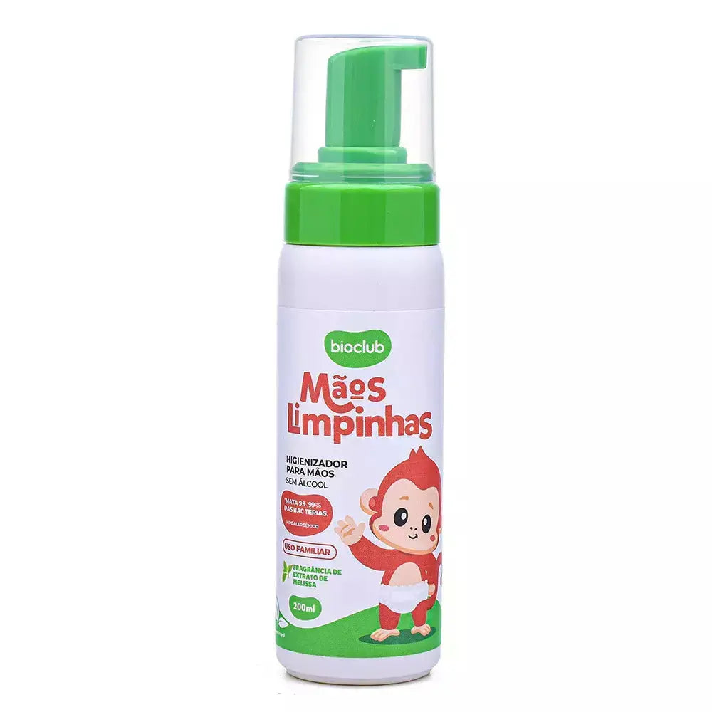 Combo Mãos Sempre Limpinhas - Higienizador De Mãos Sem Álcool Bioclub - Frasco + Refil = 400ml