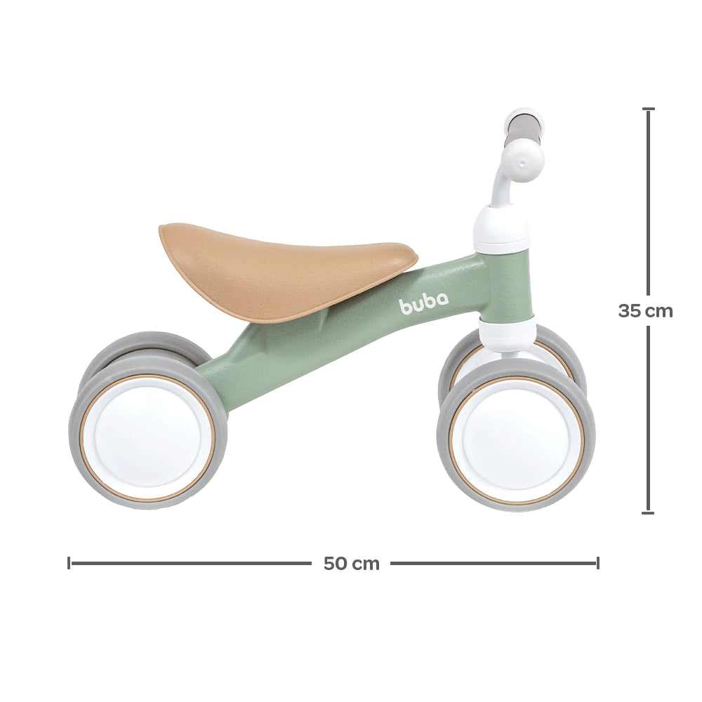 Bicicleta de Equilíbrio 4 rodas Verde (12m+) - Buba