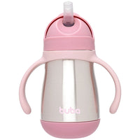 Copo Térmico Inox Parede Dupla com Alça Rosa 270ml - Buba