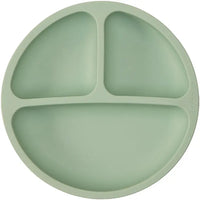 Prato em Silicone com Divisórias e Ventosa Verde - Buba