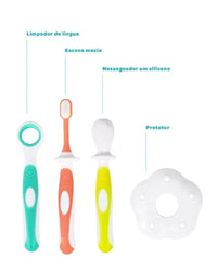 Kit Higiene Oral com Protetor para bebê (3m+) - Buba