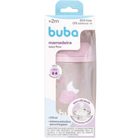 Mamadeira Anticólica Easy Flow Elefante Rosa 270ml - Buba