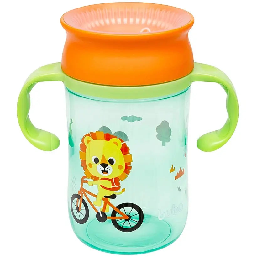Copo 360° com Alça BubaZoo Leãozinho 300ml - Buba